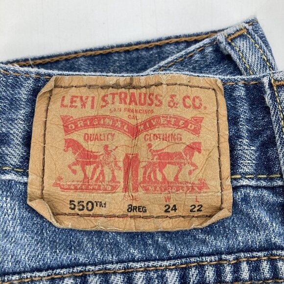 Lot 2 Pairs Boys Jeans Wrangler Slim Straight Levis 550 Relaxed Youth 8 Regular - Picture 7 of 11